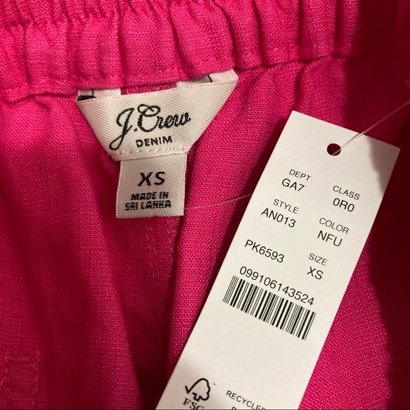 J. Crew Tie-Waist Seaside Pants Women’s Size XS Tassels Pockets Linen Blend - Picture 10 of 11